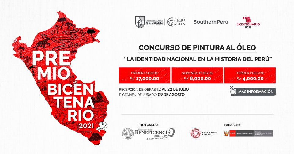 Premios llegan hasta los 17 mil soles. UCSP y Southern Perú lanzan concurso de pintura para revalorar la identidad e historia nacional