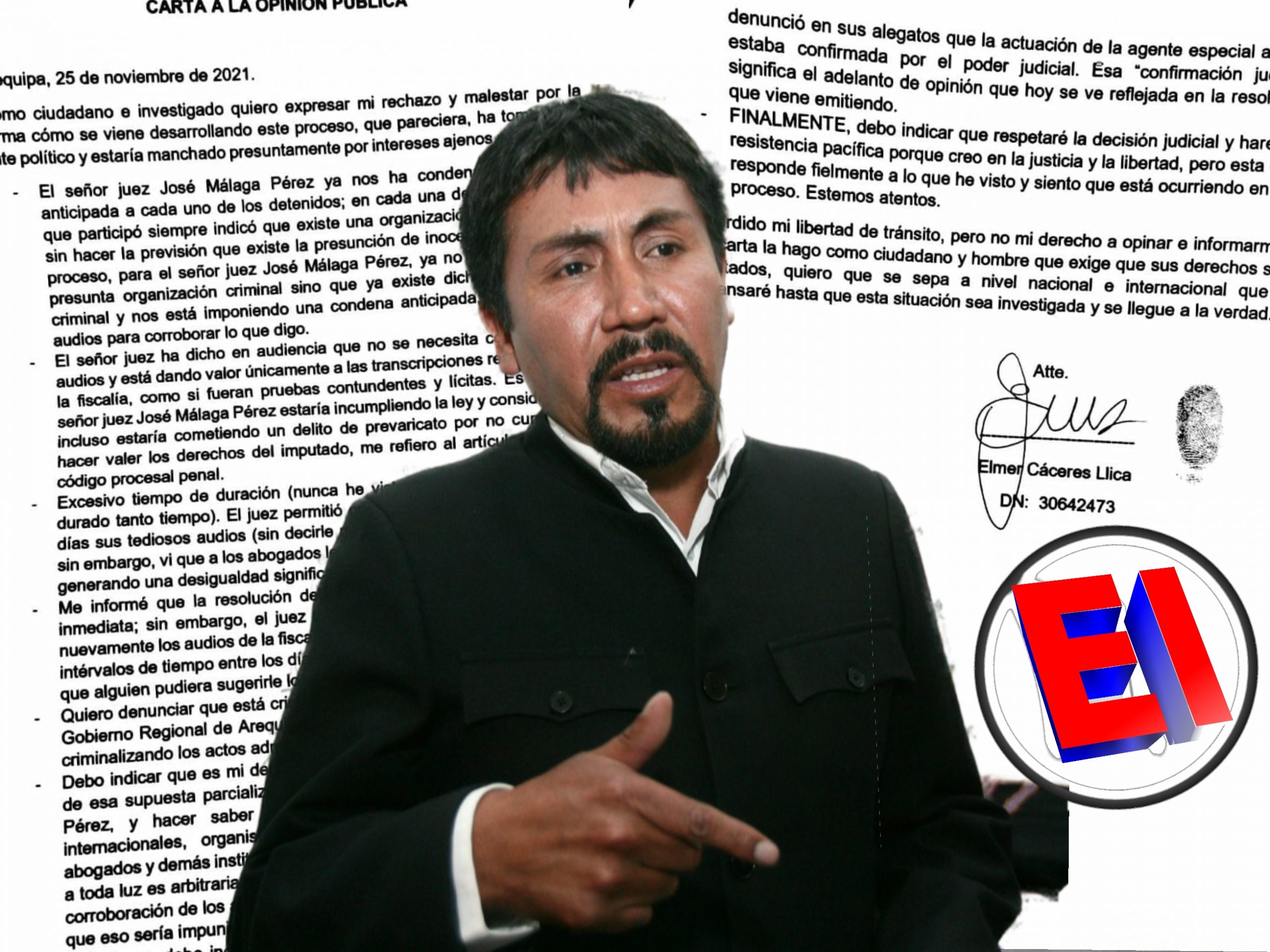 Previo a la lectura de resolución del pedido prisión preventiva contra “los Hijos del Condor”, gobernador Elmer Cáceres emite pronunciamiento