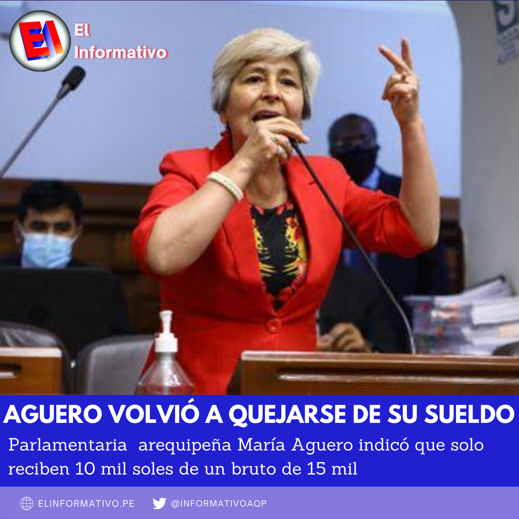 VIDEO. Congresista María Agüero vuelve a mencionar que solo gana 10 mil soles