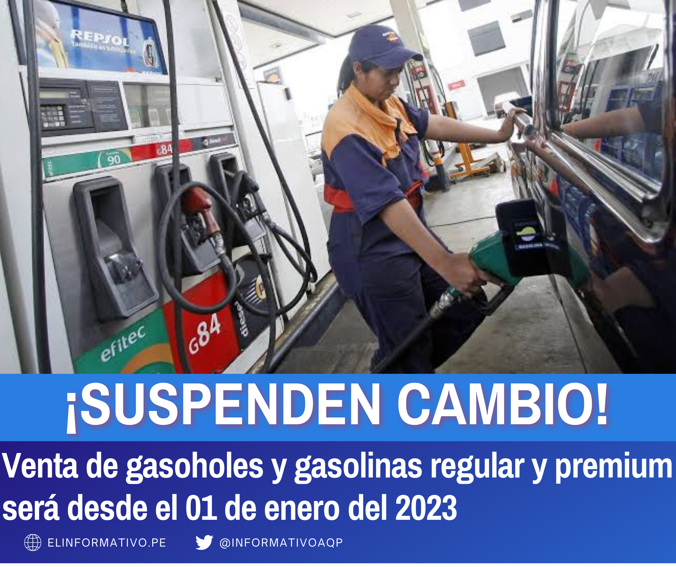 Gobierno posterga hasta el 1 de enero del 2023 el cambio en venta de gasolinas y gasoholes