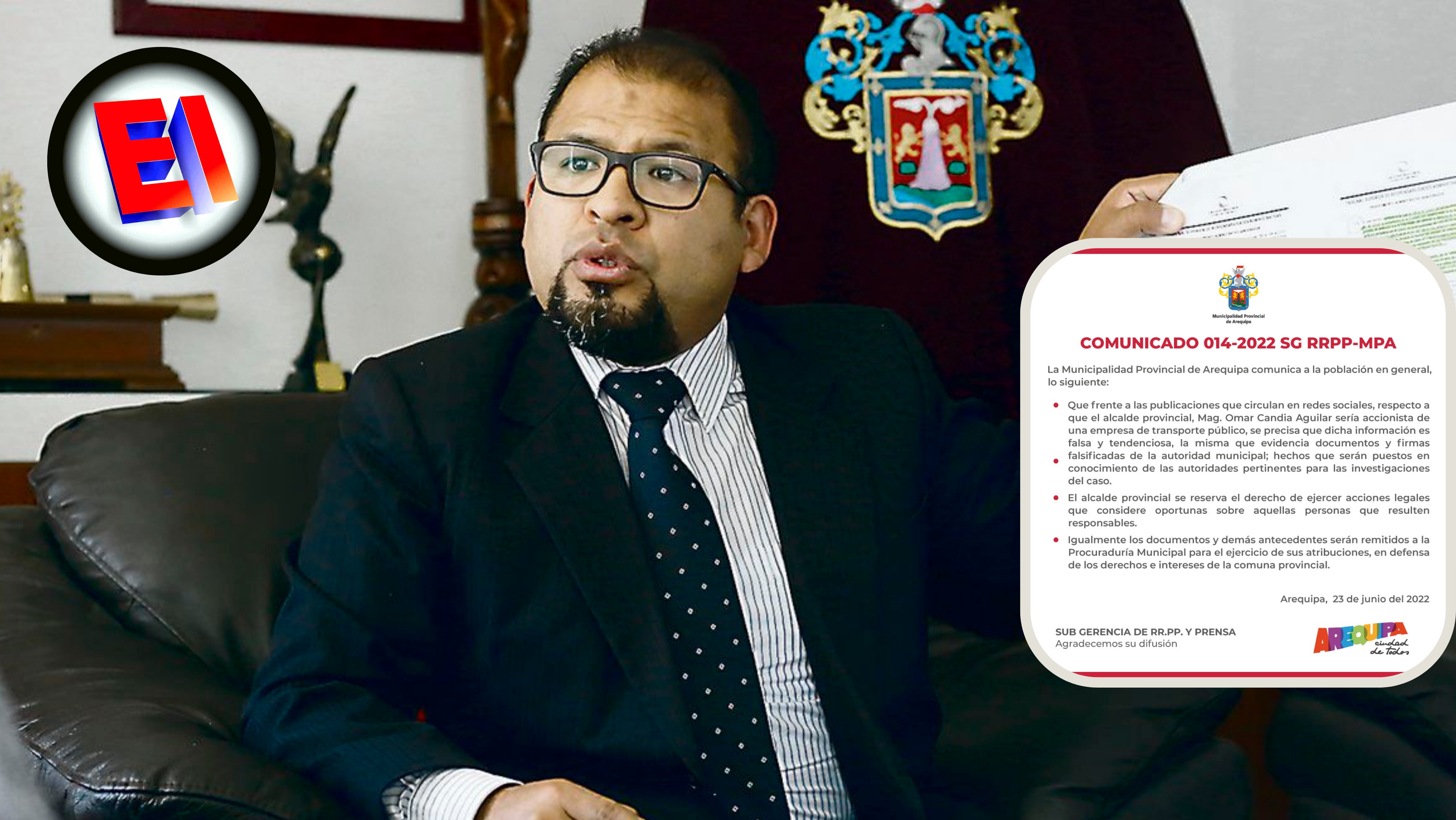 MPA desmiente que alcalde Omar Candia sea accionista de una empresa de transporte urbano