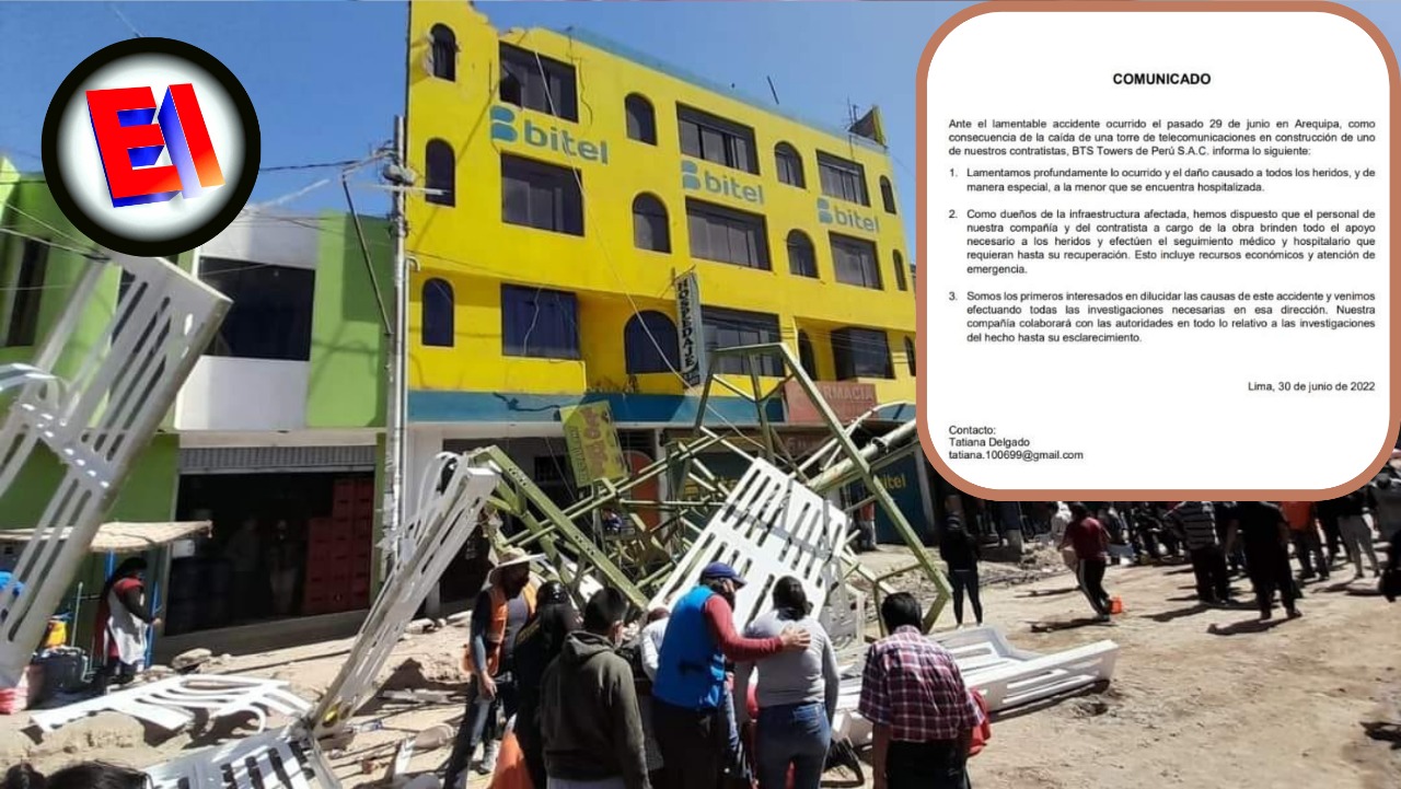Empresa responsable de antena que cayó en la avenida Vidaurrázaga brindará apoyo hospitalario a heridos