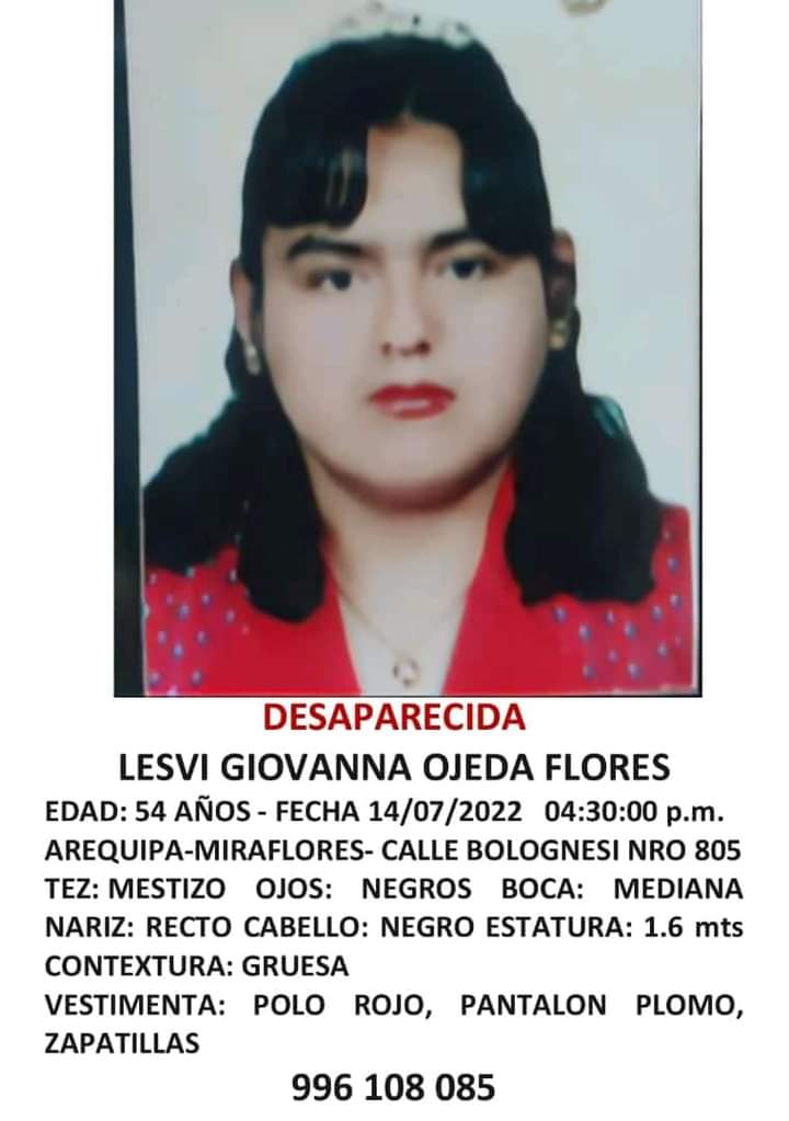 URGENTE. Se busca a mujer con discapacidad desaparecida desde el jueves 14 de julio