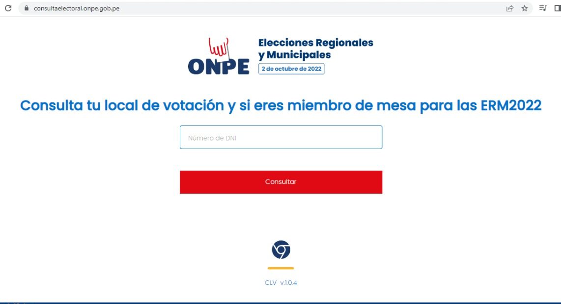 CONOCE AQUÍ donde te toca votar y si fuiste elegido como miembro de mesa en las elecciones. Ingresa al portal habilitado por la ONPE.