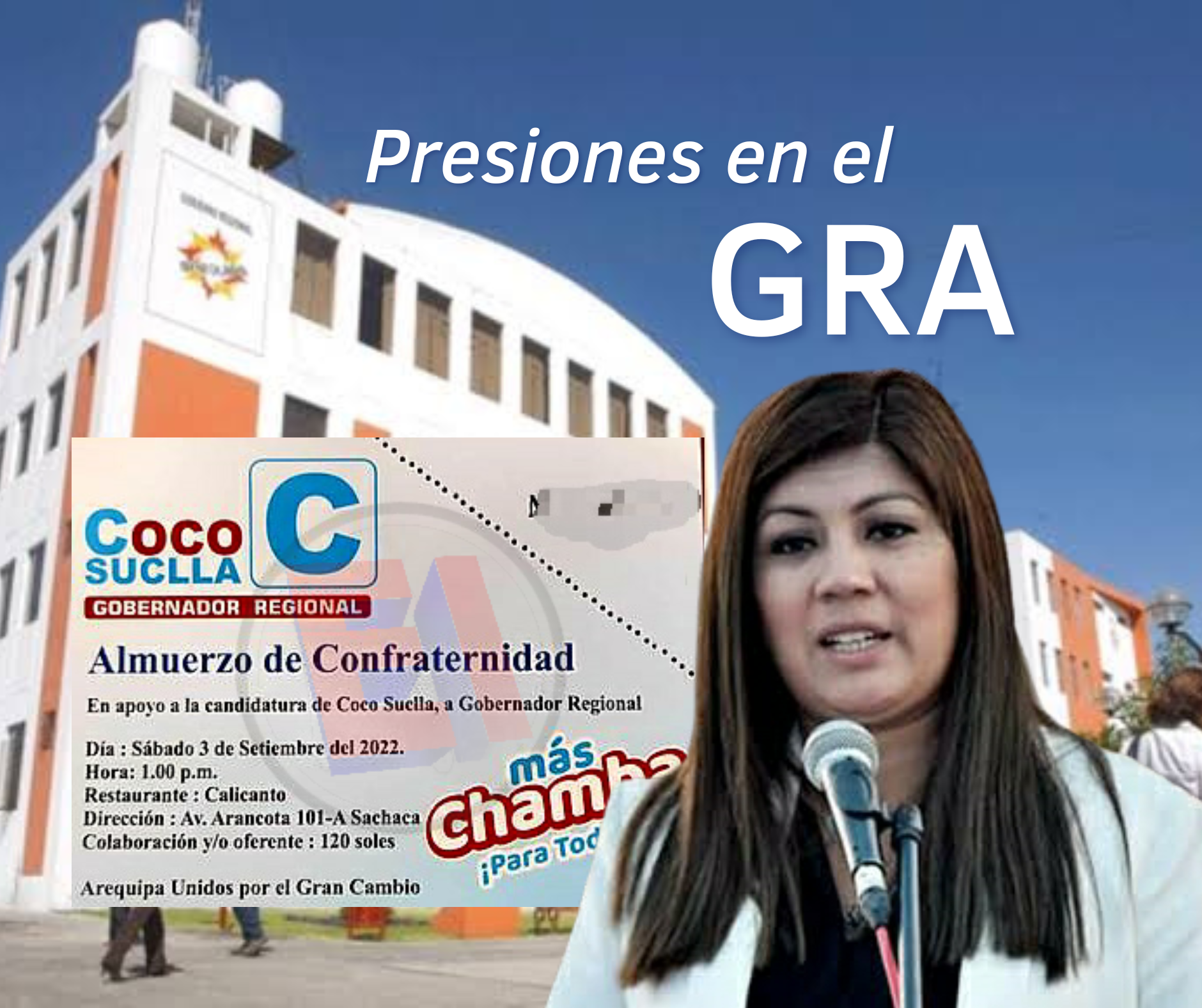 Trabajadores del Gore Arequipa denuncian presión para apoyar a candidato oficialista