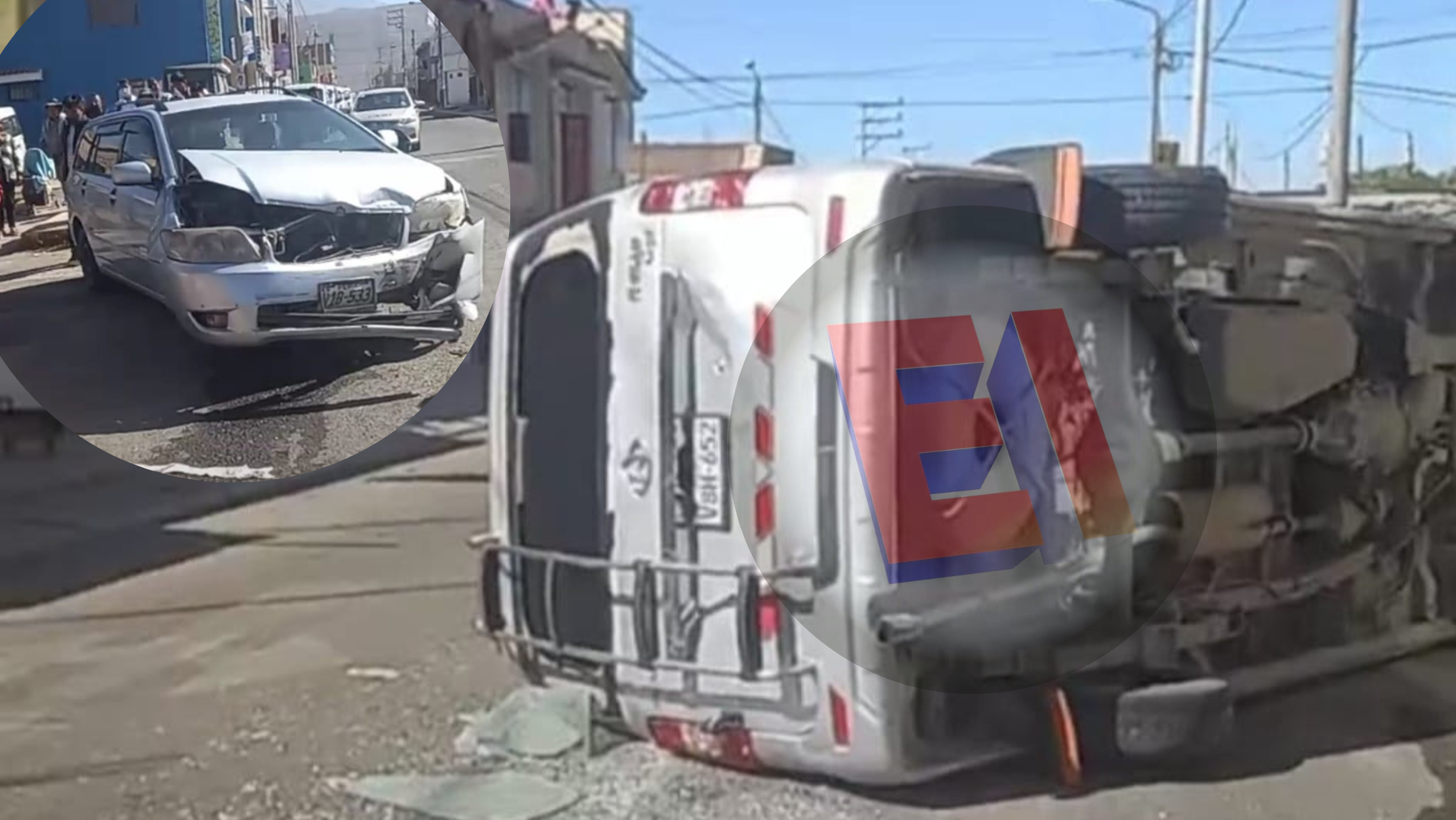 Dos personas heridas deja choque de automóvil con minivan en el cono norte