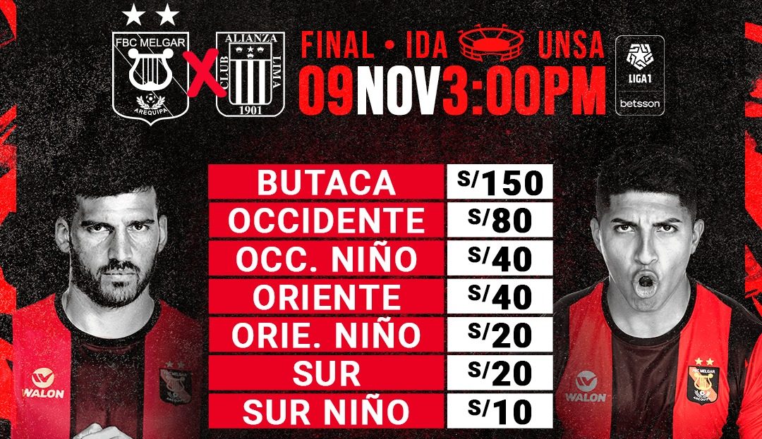 Atención hincha rojinegro, estos son los precios de entradas para el partido del miércoles ante el Alianza Lima