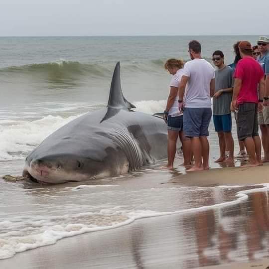 Tiburon blanco aparece en orilla del mar de Carolina del Norte