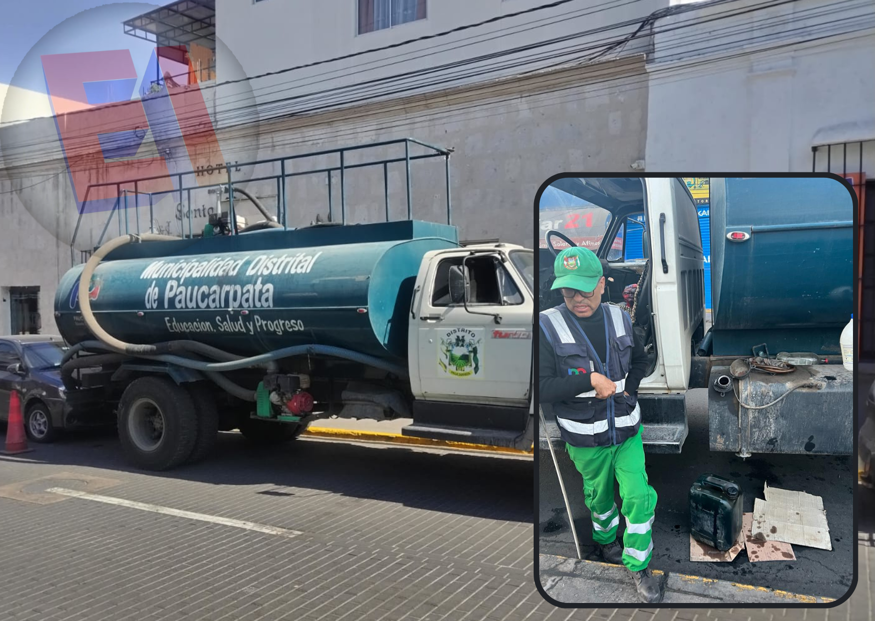 Detienen a obrero de Municipalidad de Paucarpata por presunto robo de combustible