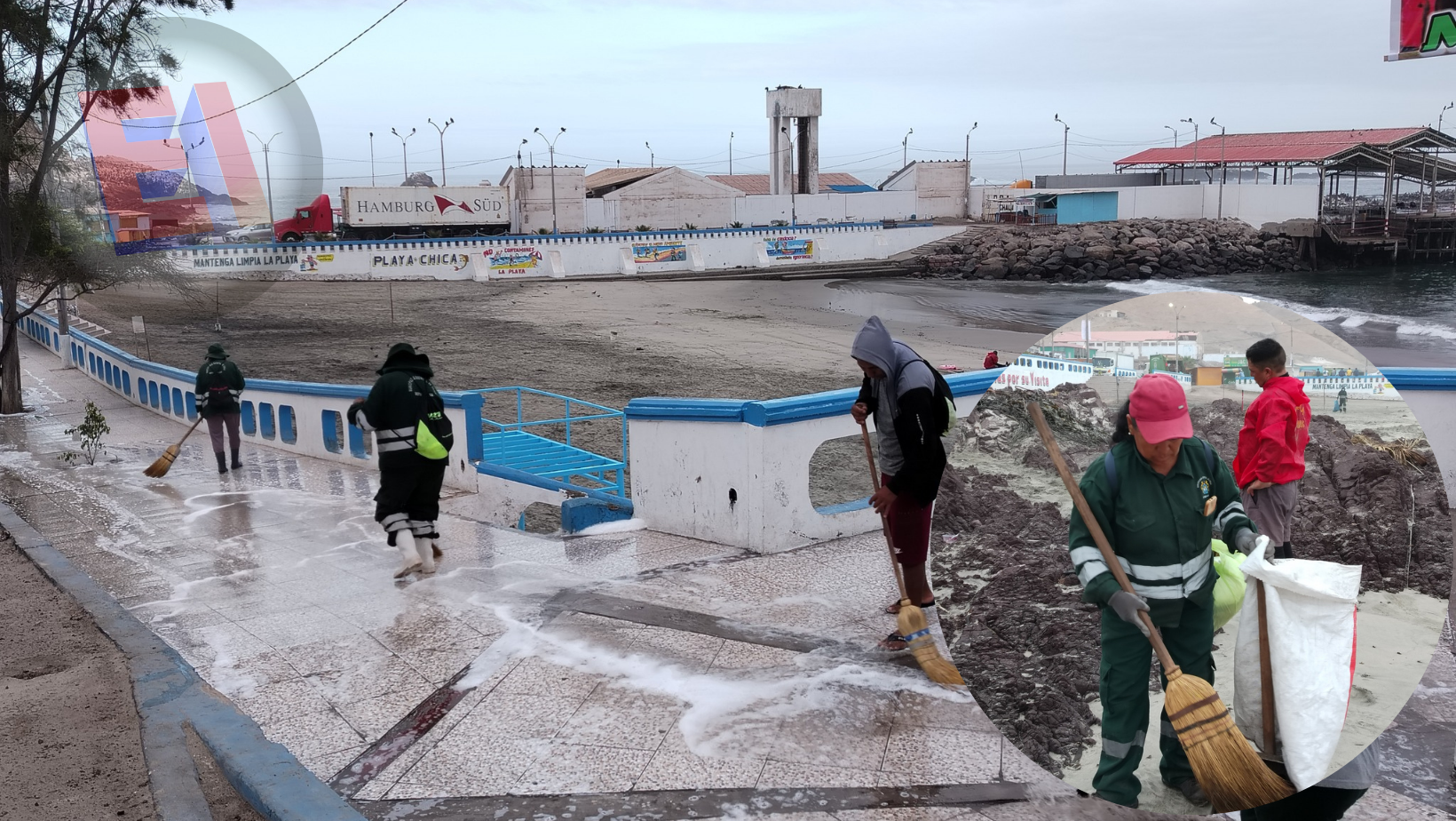 FOTOS: Municipalidad de Chala realiza limpieza y mejora del ornato de playas de su jurisdicción