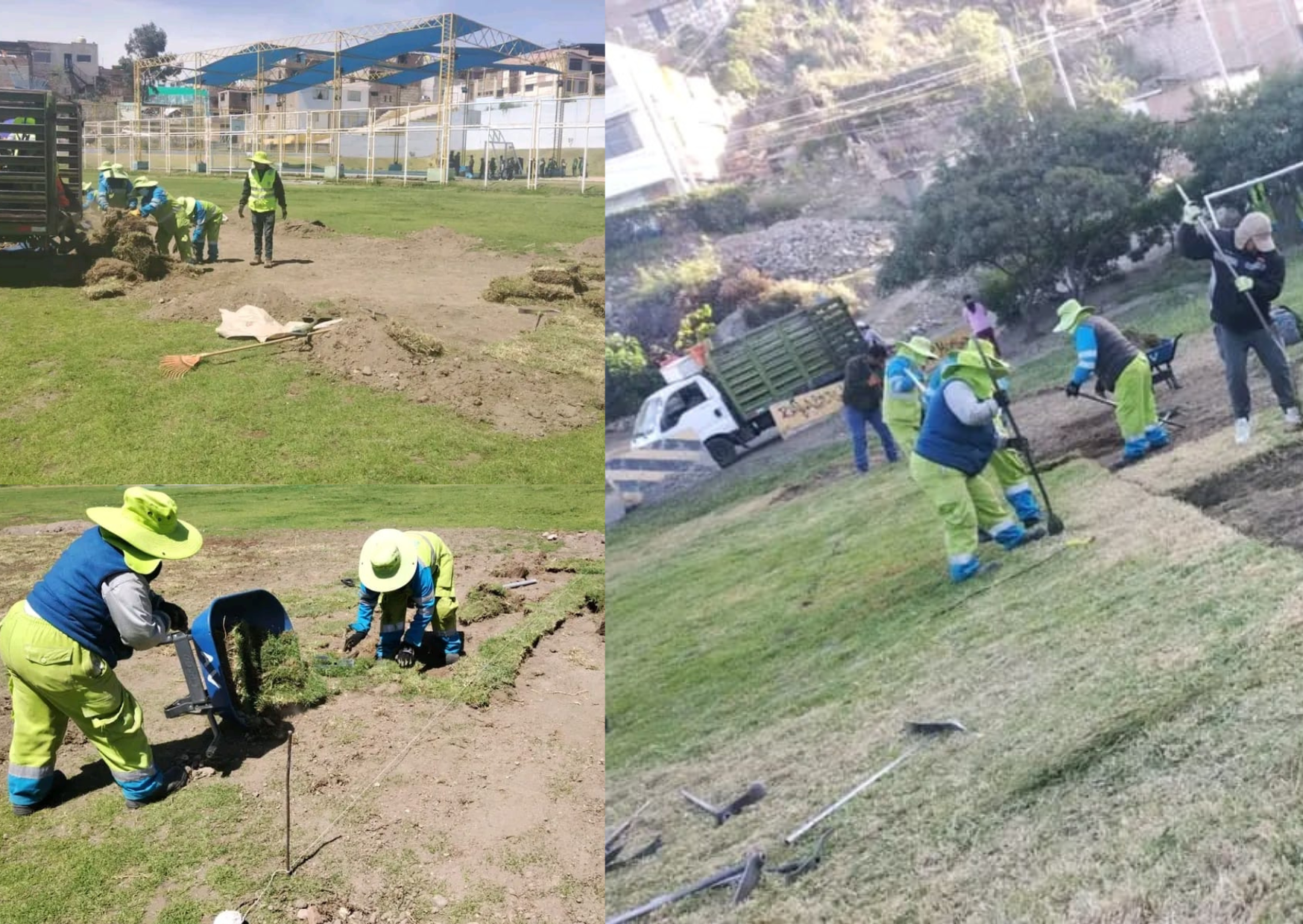 Con el fin de mejorar la calidad de vida de los vecinos de Alto Selva Alegre, realizan mantenimiento y embellecimiento de áreas verdes