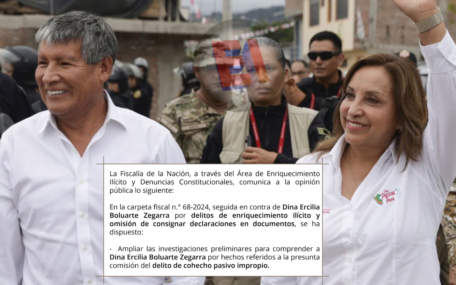 La Fiscalía de la Nación dispuso la ampliación de la investigación contra Dina Boluarte y Wilfredo Oscorima