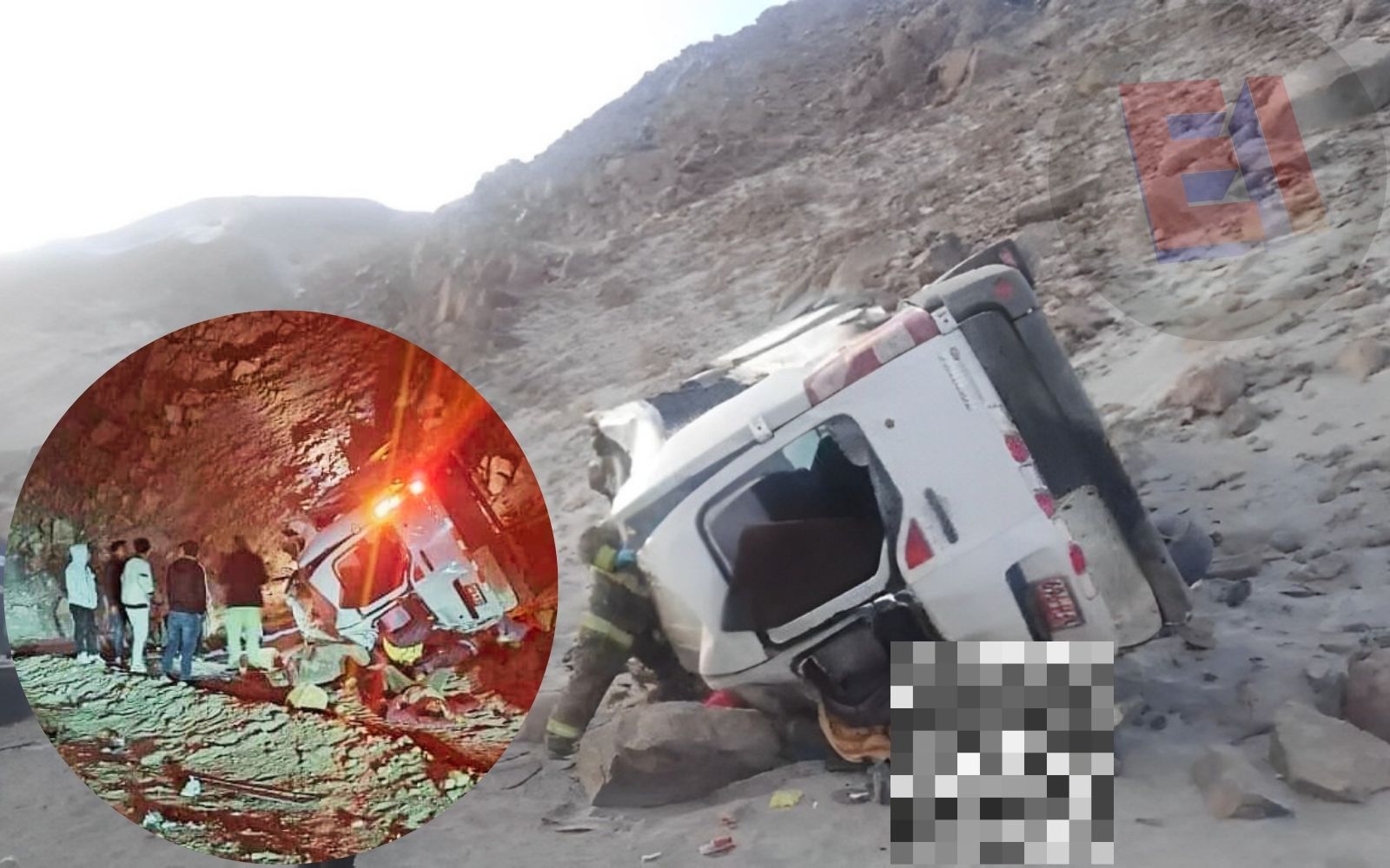 Minivan que cubría ruta Arequipa – Moquegua con 15 pasajeros a bordo, protagoniza fatal accidente de tránsito en vía Cerro Verde